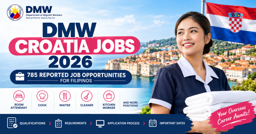 DMW Croatia Jobs 2026 – 785 reported job opportunities for Filipinos