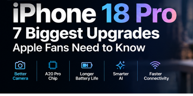 iPhone 18 Pro highlighting its seven biggest rumored and announced upgrades